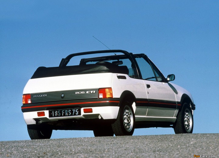 Технически характеристики за Peugeot 205 I Cabrio (741B,20D) - picture 3